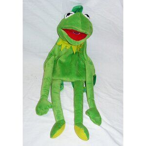 Large The Muppets Show Kermit the Frog Plush Backpack Bag, 25 in. long, LNC